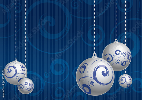 blue xmas card [vector in CMYK]