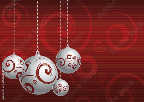 red xmas card [vector in CMYK]