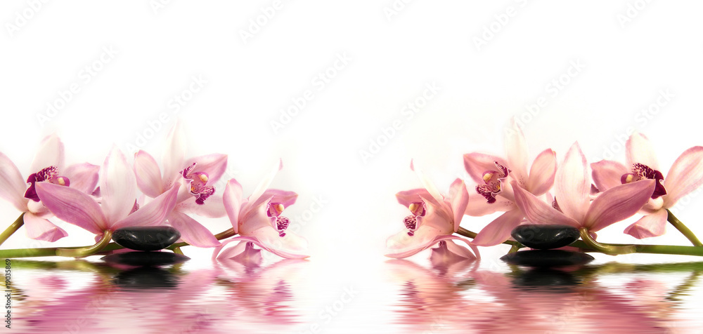 Orchid and pebbles,Zen atmosphere. Orchid and pebbles,Zen atmosphere.