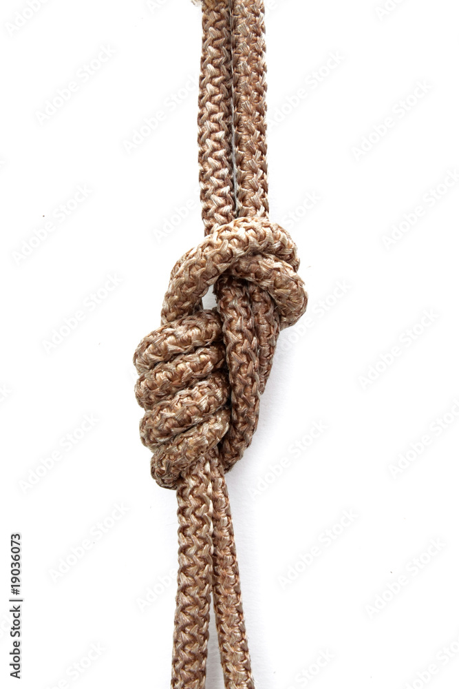 Rope knot on white background (isolated)