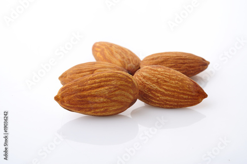 almond nut isolated on a white