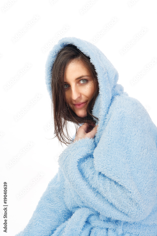Obraz premium woman in bathrobe