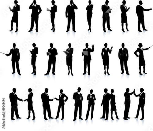 Business People Silhouette Super Set