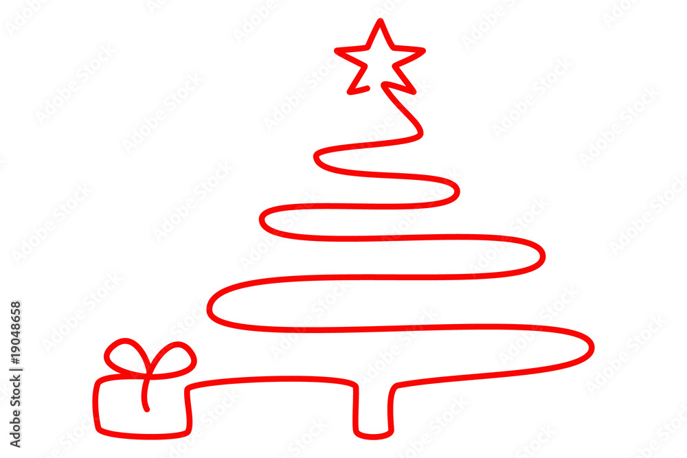 Weihnachtsbaum mit Geschenk Weihnachtsbaum mit Geschenk