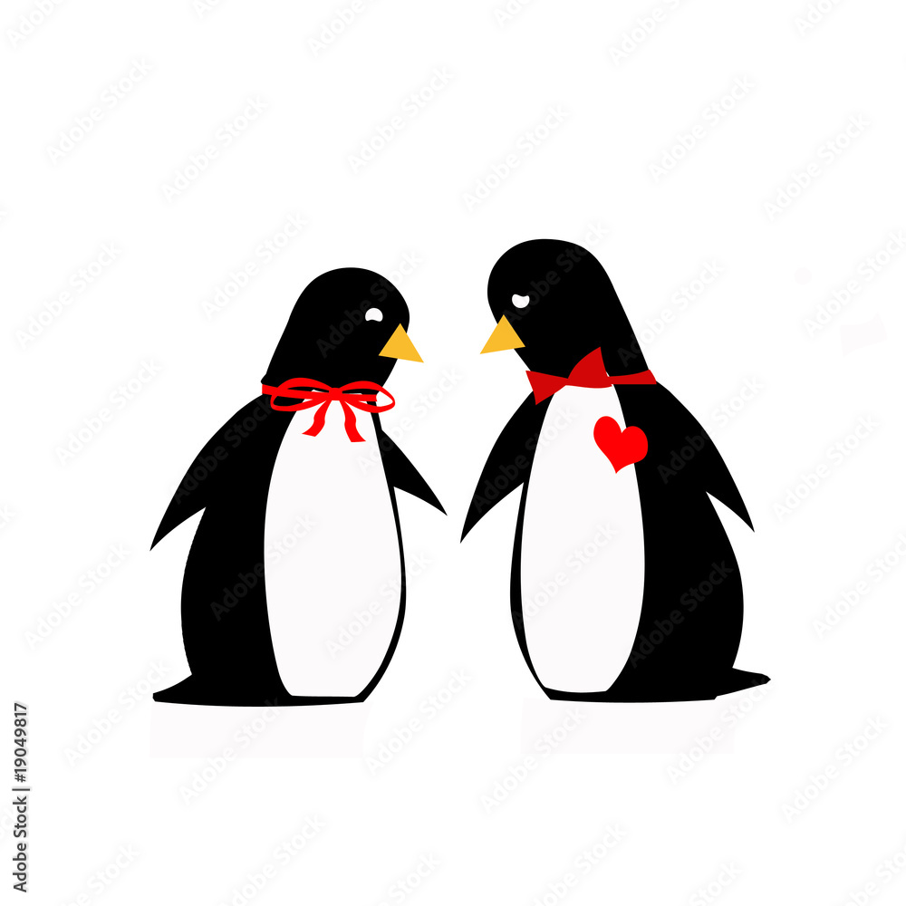 Obraz premium penguin valentine