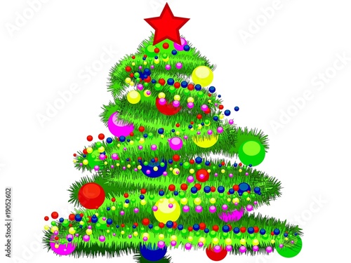 Spruce tree new year's eve