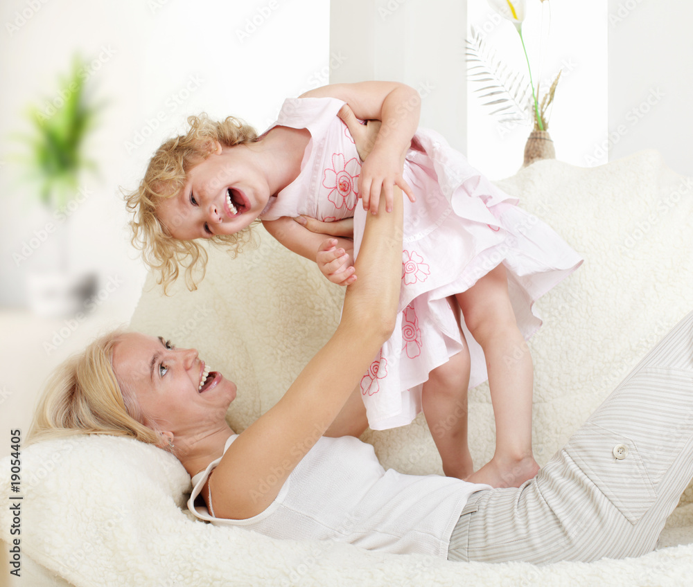 Happy mother with a daughter Happy mother with a daughter