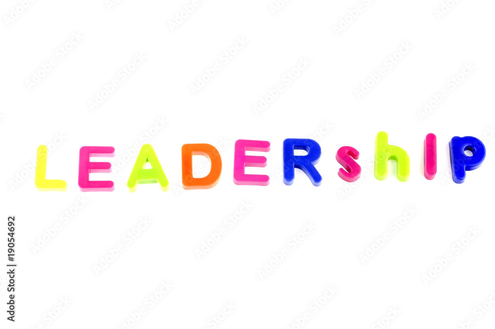 Word Leadership From Plastic Toys Letters