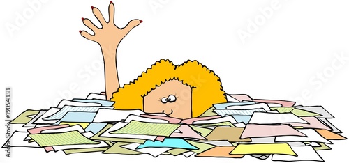 Obraz w ramie Drowning In Paper