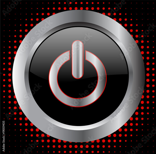 power button - vector