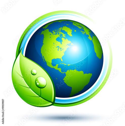 Obraz na płótnie planète terre écologie (orientation usa) w salonie