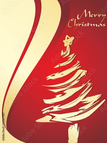 halftone background with xmas tree