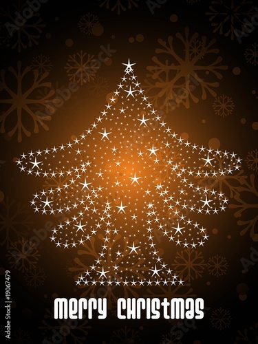 background with xmas tree, illustration