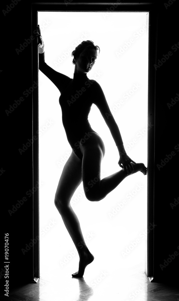 Fototapeta premium Outlines of a beautiful young woman