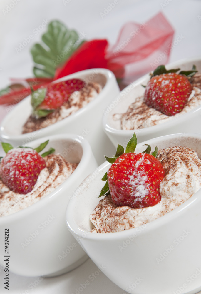 Dessert with strawberry Dessert with strawberry