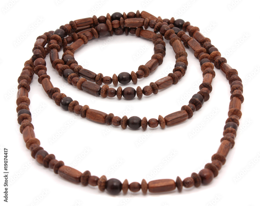 wooden beads over white wooden beads over white
