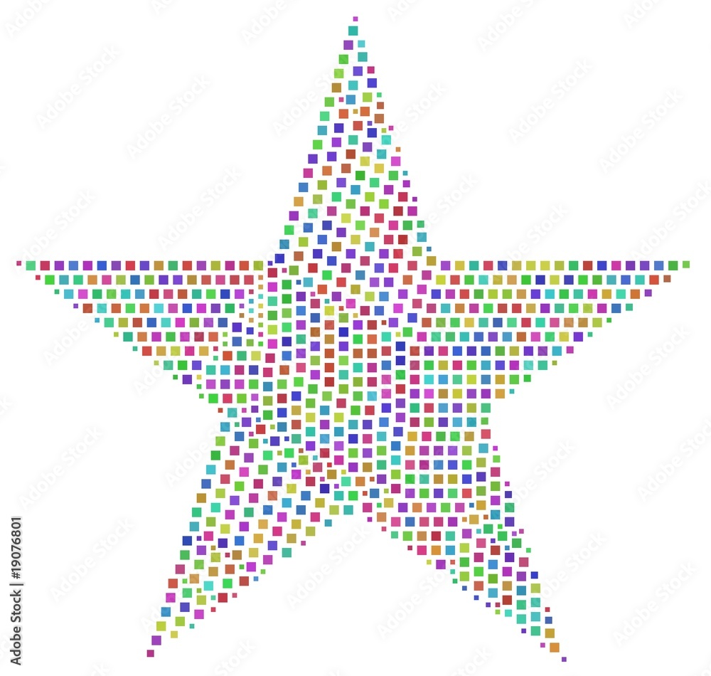Harlequin mosaic of a star