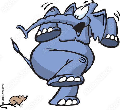 frightened elephant