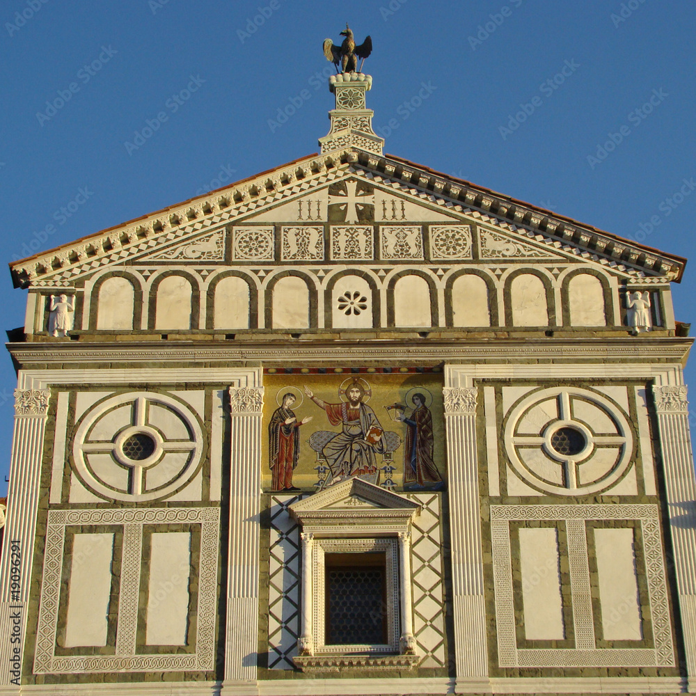 Beautiful  romanesque basilica San Miniato al Monte, Florence