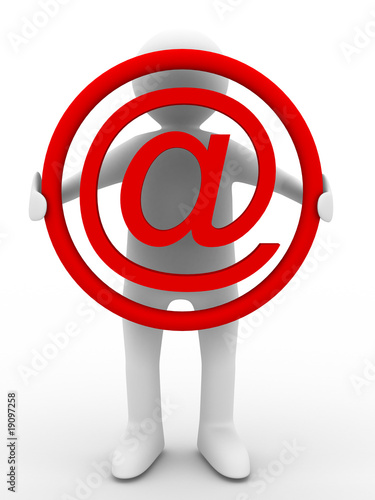 E-mail concept on white bac...