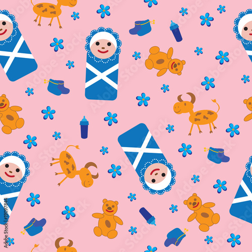 pink baby seamless background