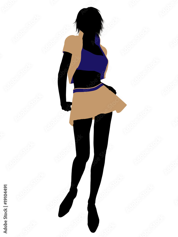 Fashionable Female Illustration Silhouette