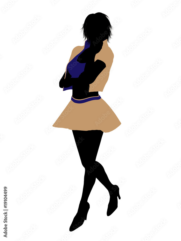 Fashionable Female Illustration Silhouette Fashionable Female Illustration Silhouette