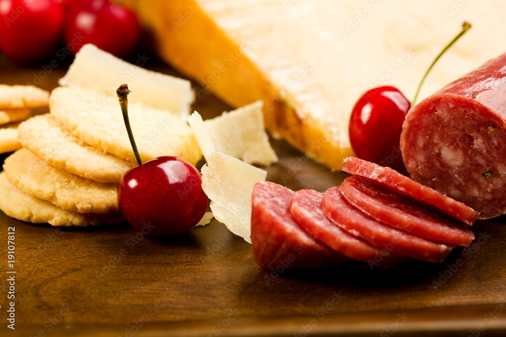 Parmesan shortbread biscuits and salami Parmesan shortbread biscuits and salami