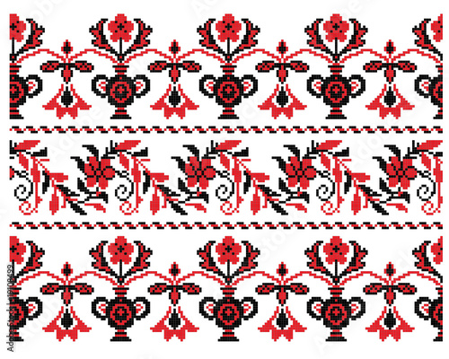 ukrainian embroider flowers