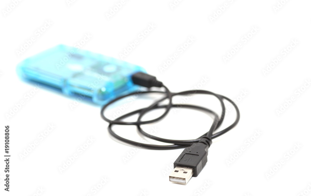 Card reader with USB cable. Card reader with USB cable.