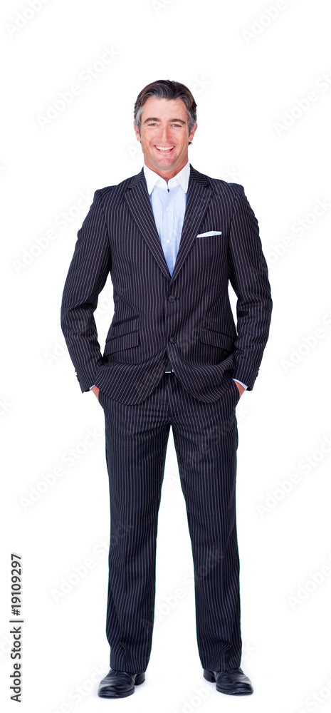 Smiling Businessman with hands in the pocket Smiling Businessman with hands in the pocket