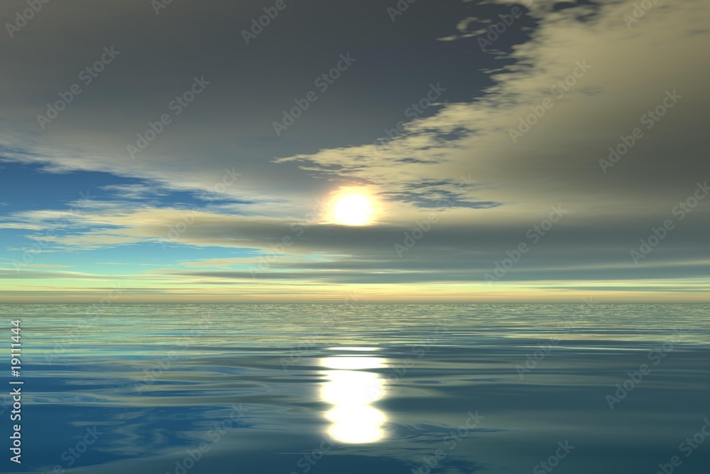Obraz premium Sundown on sea
