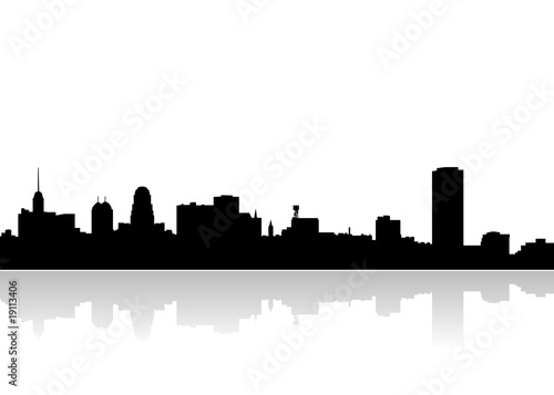 buffalo city skyline vector