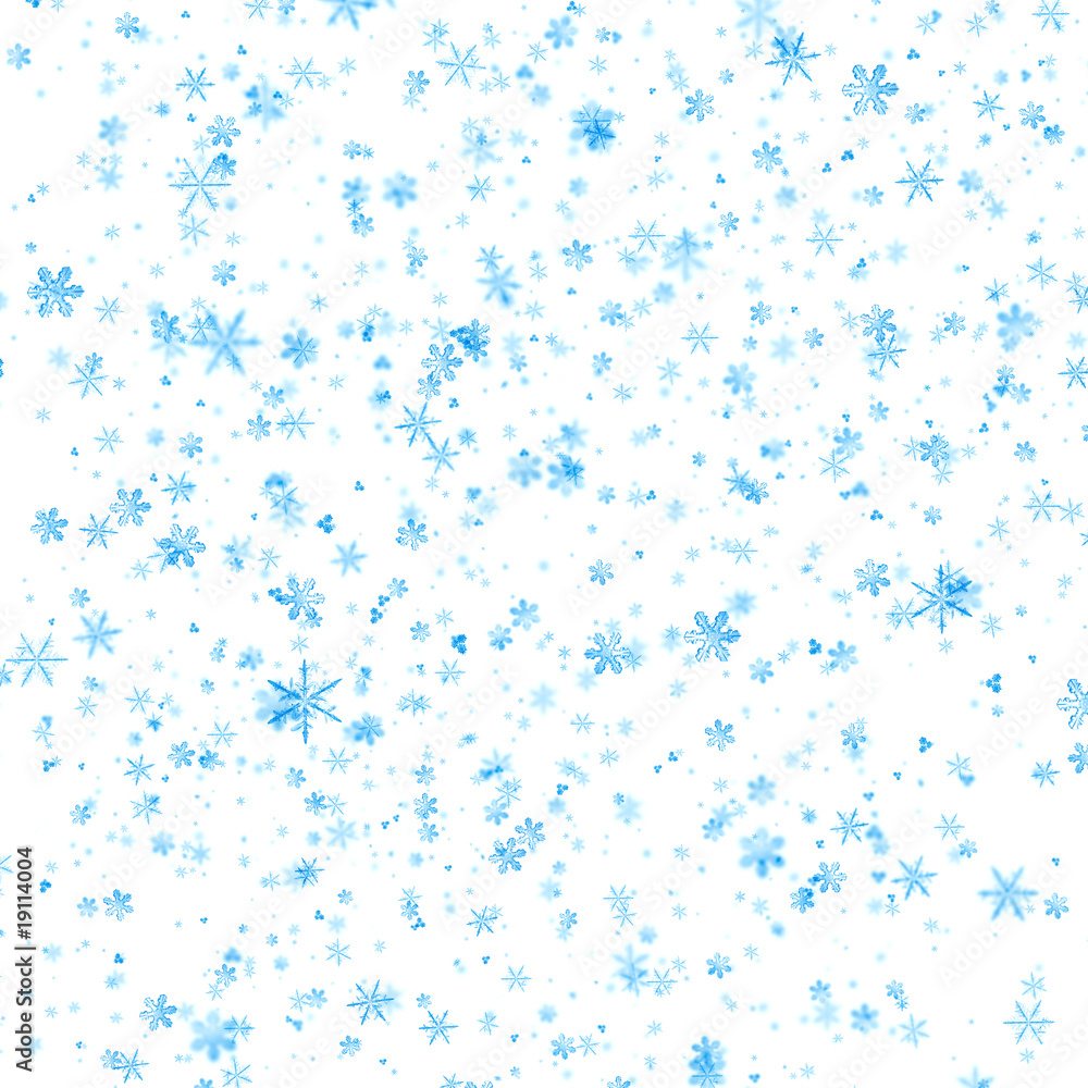 A white snowflake background