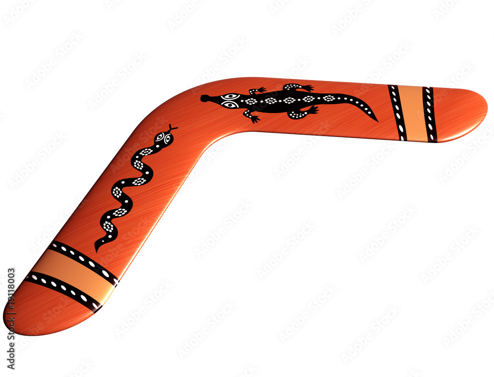 Naklejka premium Aboriginal boomerang