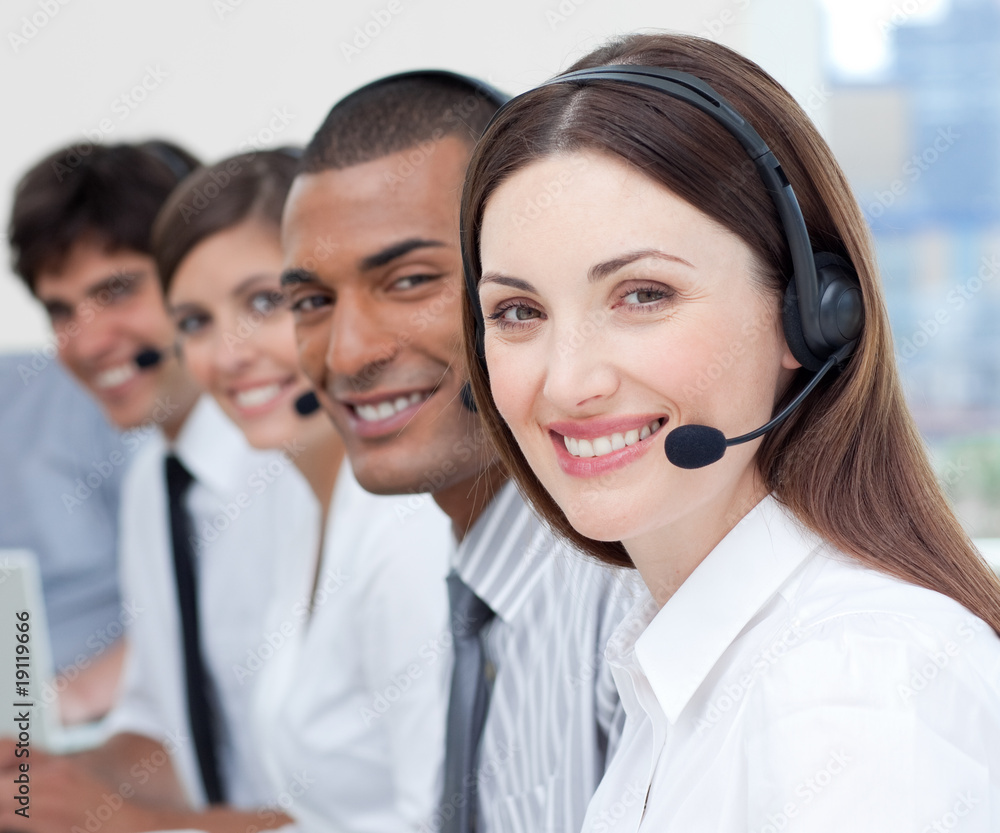 A group of customer service agents showing diversity A group of customer service agents showing diversity
