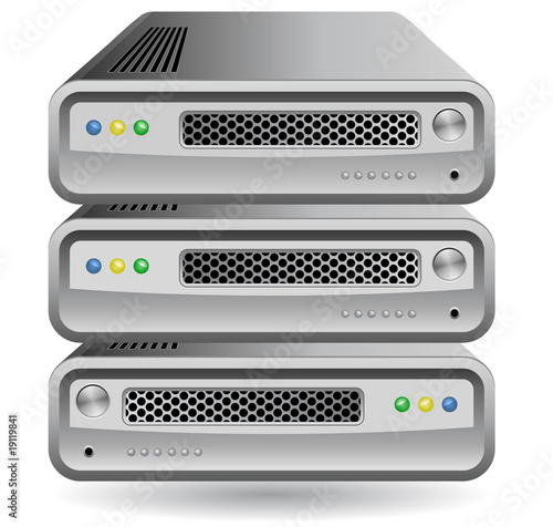 Network Equipment Icon.  Network Router, Switch or Server.