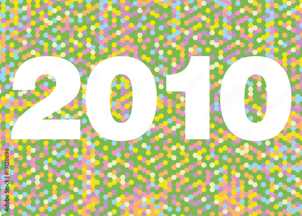 mosaic year 2010 vector