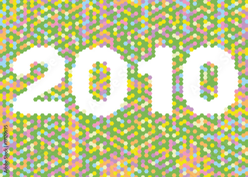 Mosaic year 2010 vector