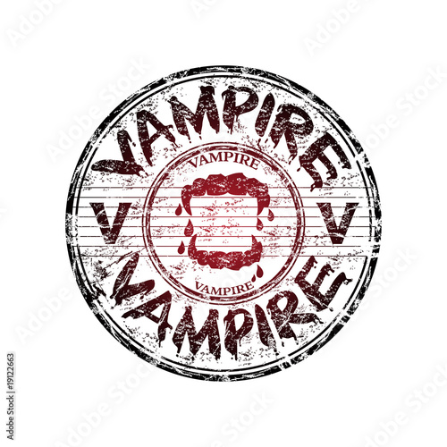 Vampire grunge rubber stamp
