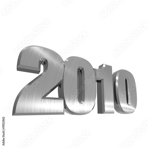 2010 New Year Metallic Text