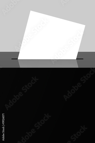 Stimmzettel - 3D Render