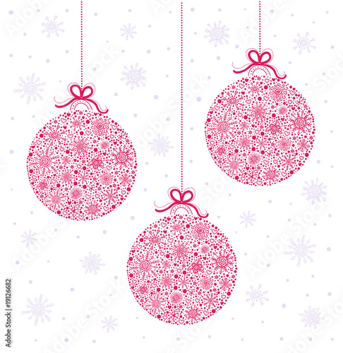 pink christmas balls