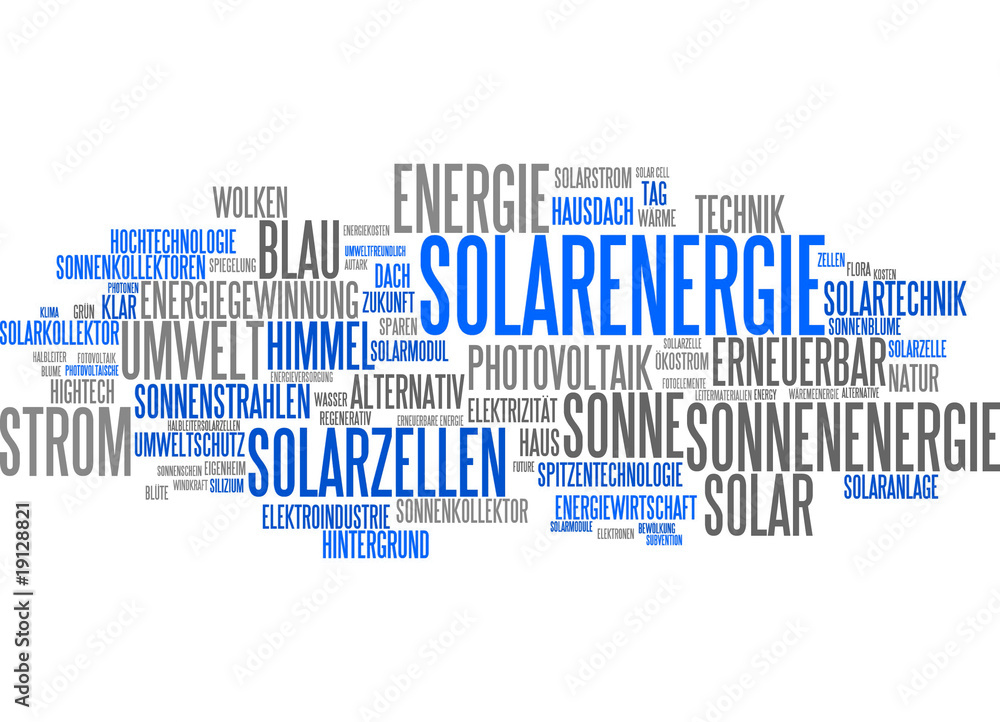 Fototapeta premium Solarenergie / Sonnenenergie - Erneuerbare Energien
