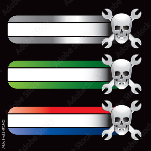 skull and wrenches specialized banners