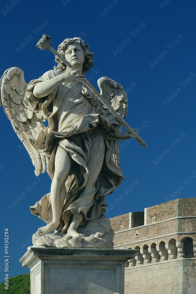 Fototapeta premium Rzym, Ponte S. Angelo i Castel S. Angelo (część)