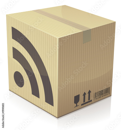 Carton de déménagement RSS (reflet)