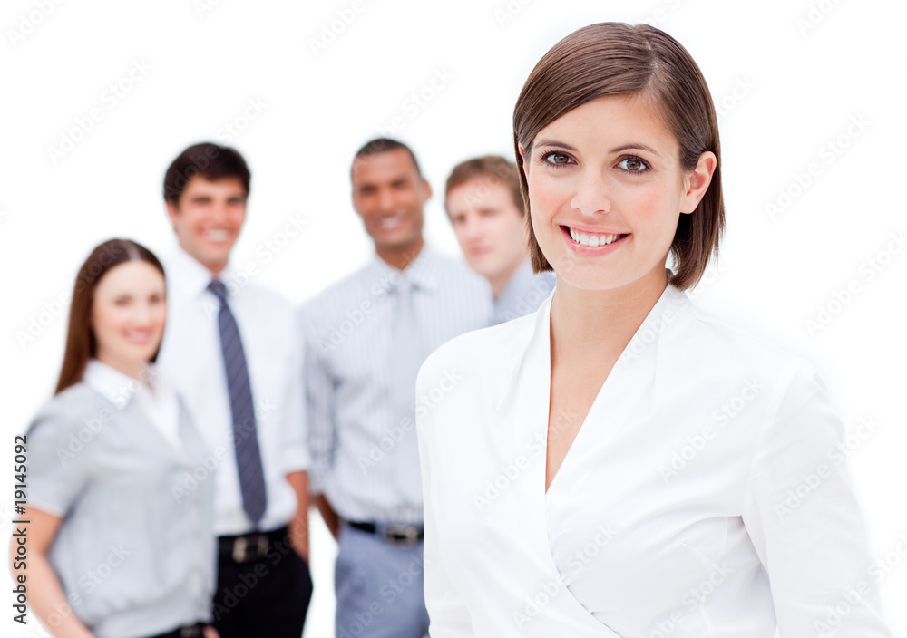 International business group standing together International business group standing together
