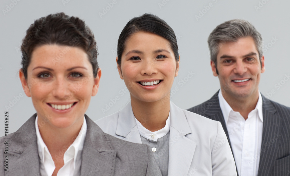 Confident business people standing together Confident business people standing together
