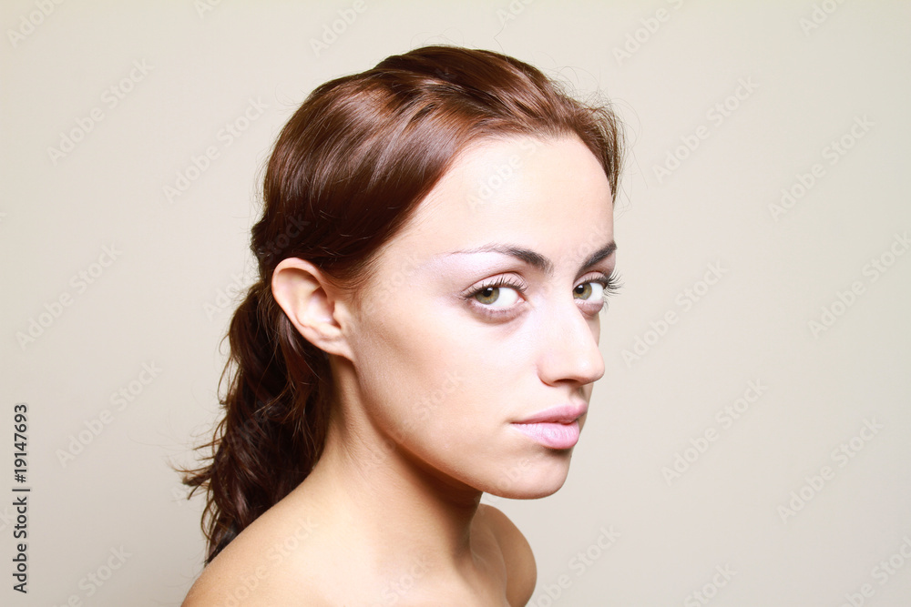 Portrait of a beautiful woman looking serious Portrait of a beautiful woman looking serious